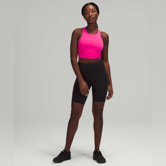 Lululemon Wunder Train Long-Line Bra Medium Support Pink 14 sports bra - Picture 3 of 14